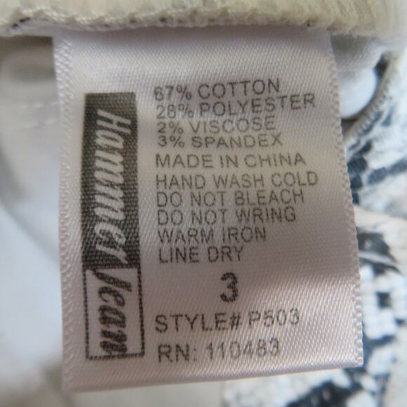 Hammer Animal Print Jeans Mid-Rise Denim Pants Snakeskin Print Size 26 NWOT - Picture 8 of 9